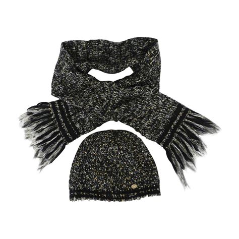 chanel hat and scarf set|chanel scarf men.